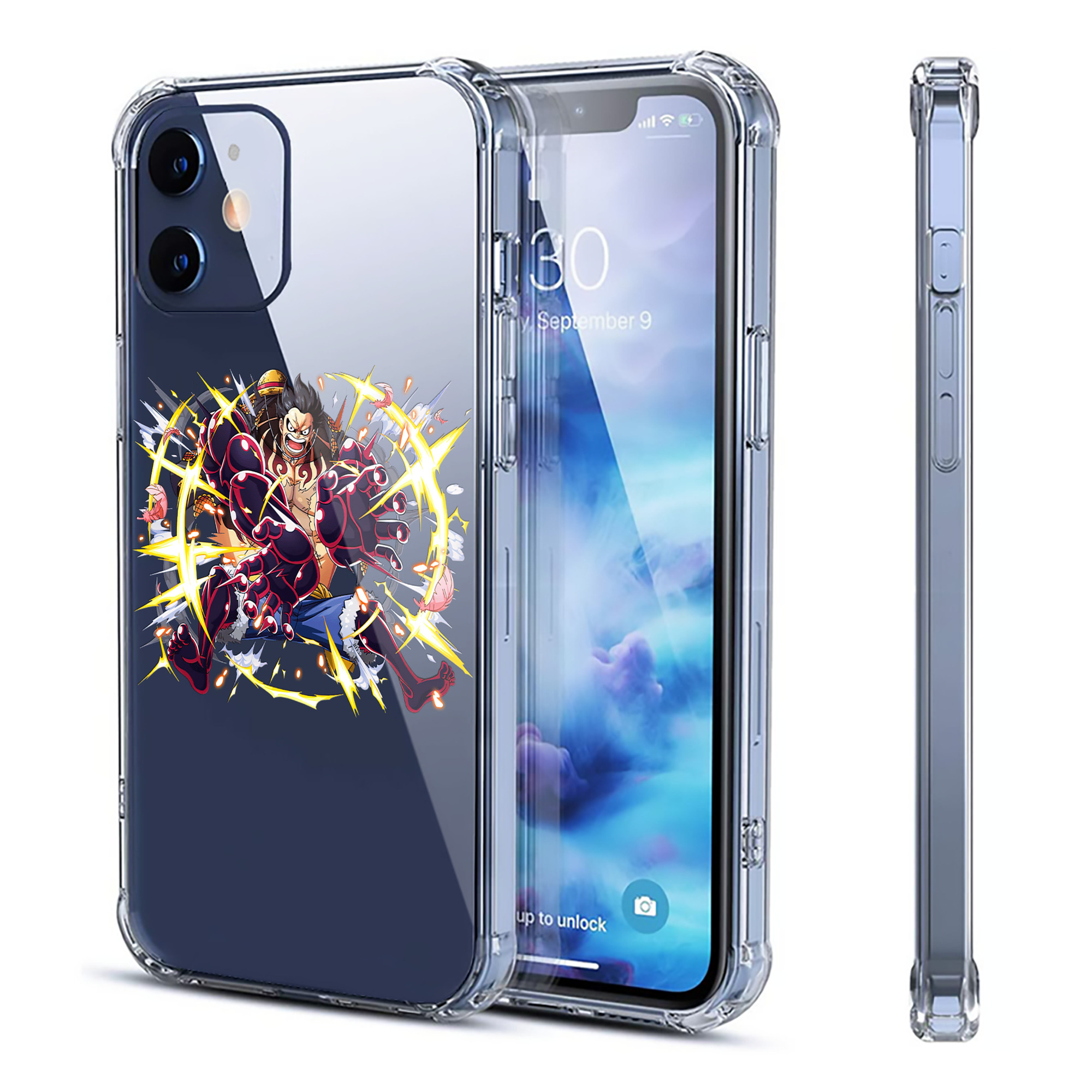 （画像用） ワンピース モンキー・D・ルフィ ONE PIECE Monkey D. Luffy 【iPhone 12シリーズ対応】透明スマホケース（クリアソフトケース）